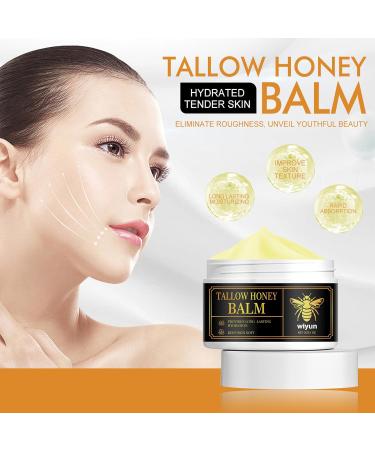 QUEEN Beef Tallow Honey Balm Organic Grass Fed Tallow Balm Deep Nourishing Beef Tallow Skin Care for Face and Body Sebum Cream 100 Grass Fed Beef Tallow Moisturizer for - Buy Online on GoSupps.com