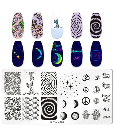 Niceneeded Starry Sky Nail Art Stamp Plates Set - 5 Piece Nail Stamp Templates with Moon & Star Designs for Creative Nail Art - Buy Online on GoSupps.com
