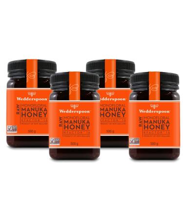 (4 PACK) - Wedderspoon - RAW Manuka Honey Active 16+ | 500g | 4 PACK BUNDLE
