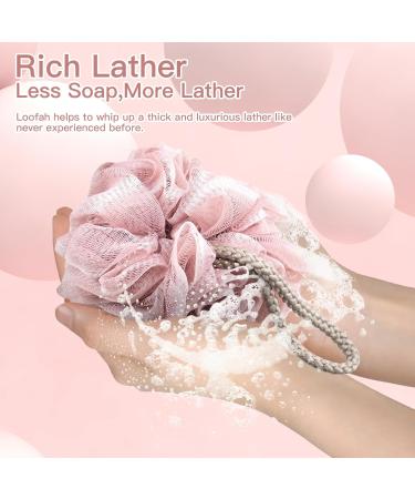 Bath Sponges Shower Loofahs Body Scrubber Mesh Pouf Shower Ball for Body Wash Bathroom Style 2 - Buy Online on GoSupps.com