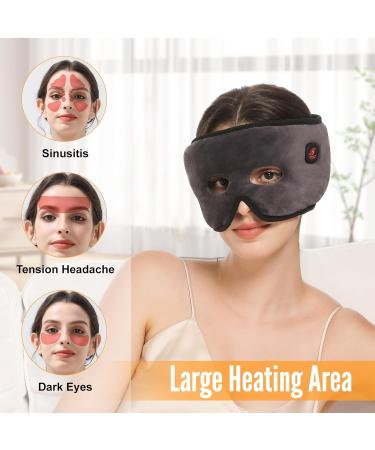 Heated Face Mask for Sinus Pressure Cordless Sinus Mask with 3 Heating Levels 2500mAh Rechargeable Face Heating Pad Sinus Pressure Relief with 15 Minutes Auto-Off(Grey) - Buy Online on GoSupps.com