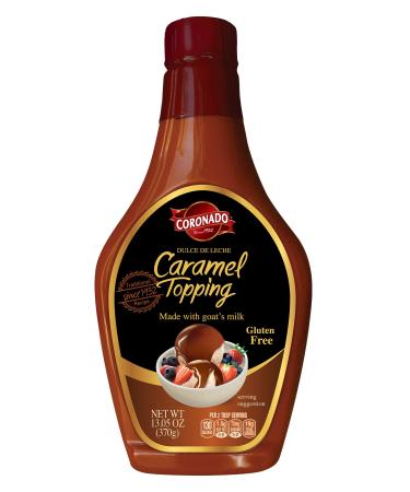 CORONADO Dulce de Leche Caramel Topping  Sweet Cajeta Sauce/Spread with Real Goat Milk  Squeezable Bottle, 13 Oz (Caramel) 13.05 Ounce (Pack of 1)