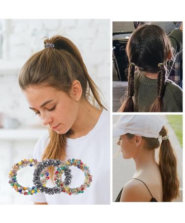 Nicime Crystal Rhinestone Hair Ties - 10pcs Ponytail Holders for Women - Buy Online on GoSupps.com