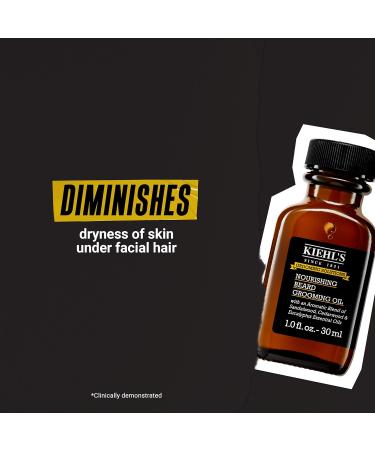 Kiehl's Nourishing Beard Grooming Oil | Lightweight Men's Beard Oil with Essential Oils | Non-Greasy & Paraben-Free | 1 fl oz - Buy Online on GoSupps.com