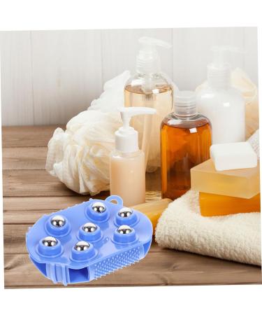 2-Piece Rolling Hand Massager Set | Acupressure Muscle Roller & Massage Balls - Meridian Body Massager in Medium Blue - Buy Online on GoSupps.com