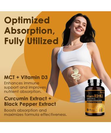 NATURE TARGET Vitamin D3 K2 High-Potency 10 000 IU D3 100 mcg K2(MK-7) Supplement with MCT Most Absorbable Synergy Formula Supports Bone Calcium & Immune Health 120 Capsules 120 Count (Pack of 1) - Buy Online on GoSupps.com