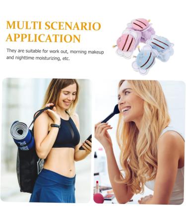 4pcs Face Wash Wristband Stretchy Hair Ties Wrist Spa Washband Wristbands Wash Arm Bee Suit Wrist Scrunchies for Washing Face Rose Gold Ribbon Towel Cleaning Tape Elastic Flannel - Buy Online on GoSupps.com