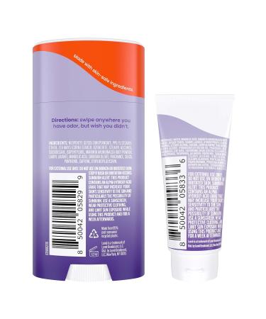 Lume Whole Body Deodorant - Invisible Cream Tube Mini and Solid Stick - 72 Hour Odor Control - Aluminum Free Baking Soda Free Skin Safe - 0.5 Oz Mini Tube + 2.6 Oz Solid Stick (Soft Powder) - Buy Online on GoSupps.com