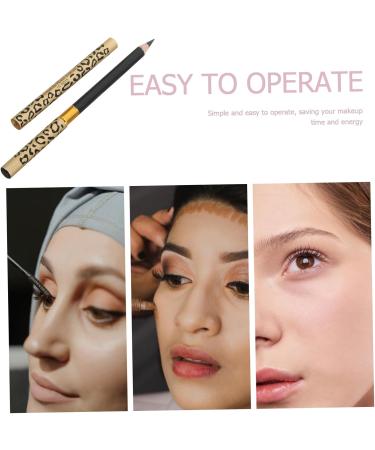 Mipcase 4 Pcs Brown Eyeliner Makeup Palette Double Head Eyebrow Pencil Eyebrow Brush Lasting Highlighter 1 count (Pack of 1) Blackx2pcs - Buy Online on GoSupps.com