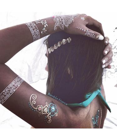 6 Sheets Temporary Tattoo Stickers - Waterproof Body Art for Women - Ideal for Wedding Parties - Buy Online on GoSupps.com