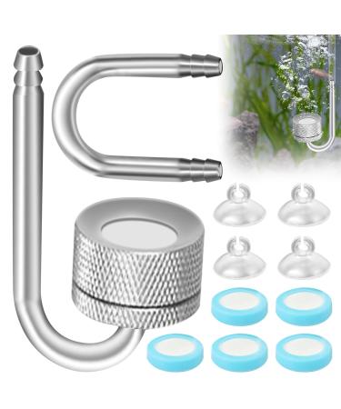 VAILEAL CO2 Diffusor Aquarium - Aquarium atomizer oxygen diffuser aquarium atomizer CO2 controllers with suction cups and U -pipe atomizer diffuser for all types of aquariums