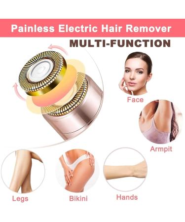 Facial Hair Remover Face Shavers for Women Rechargeable Face Hair Remover Painless Ladies Shaver Electric Hair Removal for Upper Lips Peach Fuzz Body Bikini Hair - Buy Online on GoSupps.com