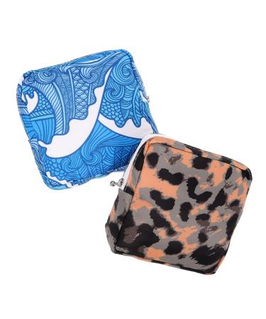 Doitool 2 STK cosmetic bag wallet menstrual pillow bag with zipper Portable bag for menstrual bandage period Pad bag pocket tampon bag cotton trumpet women's bandage