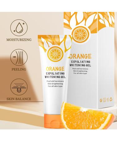 Orange Face Exfoliator Gel Vitamin C Exfoliating Face Scrub Mild Deep Exfoliating Face Wash Orange Exfoliating Gel for Brightening Skin Soft Your Skin and Remove Dead Skin For Smooth & Radiant - Buy Online on GoSupps.com