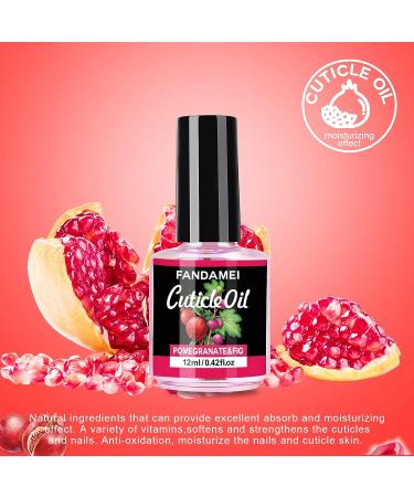 Fandamei 2PCS Nail Cuticle Oil - Nourish, Moisturize, and Revitalize Dry Cuticles with Pomegranate & Fig - 0.42 oz - Buy Online on GoSupps.com