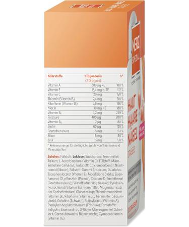 Merz Special Skin Hair Nail Dragees | Dietary Supplements with 13 Micro-Nutrients for Radiant Skin Shiny Hair & Strong Nails - 120 Dragees - Buy Online on GoSupps.com