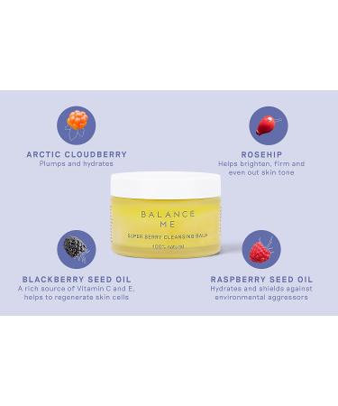 Balance Me Super Berry Cleansing Balm - 100g Travel Face Cleansing Balm & Micellar Water for All Skin Types - Buy Online on GoSupps.com