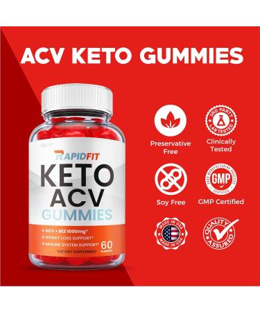 Rapid Fit Keto Gummies - Official Vegan Formula with Apple Cider Vinegar & Vitamin B12 - Buy Online on GoSupps.com
