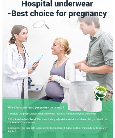 HANSILK Disposable Maternity Knickers - 5 Pcs, S White - Postpartum Underwear for C-Section Recovery - Buy Online on GoSupps.com