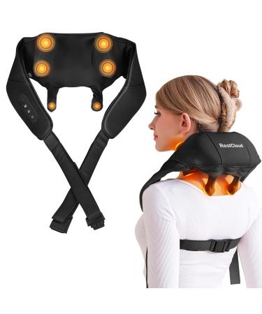 Neck massage device for pain relief deep fabric Shiatsu-neck and back massager with warmth wireless kneading neck massage device with heat portable electrical massage for shoulder