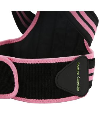 Mokernali Posture Corrector Back Straightener Belt | Elastic Comfortable Support Brace for Men & Women - Pink - Buy Online on GoSupps.com