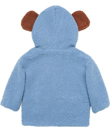 Volunboy Baby Boys Fleece Hooded Jacket - Sherpa Lined Toddler Full Zip Coat, Blue (2-3 Years) - Buy Online on GoSupps.com