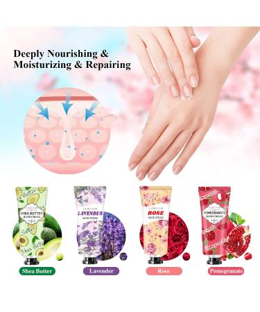 74 Pack Hand Cream Gift Set with Shea Butter - Natural Plant Fragrance, Travel Size Lotion for Dry Cracked Hands - Perfect Stocking Stuffer for Women, Mom, Teen Girls - Buy Online on GoSupps.com
