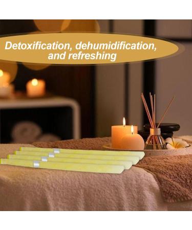 YEJAHY 20 PCS Beeswax Ear Candles Wax Removal Kit for Blocked Ears - Organic Beeswax with Drip Protectors, Cotton Swab - Yellow - Buy Online on GoSupps.com