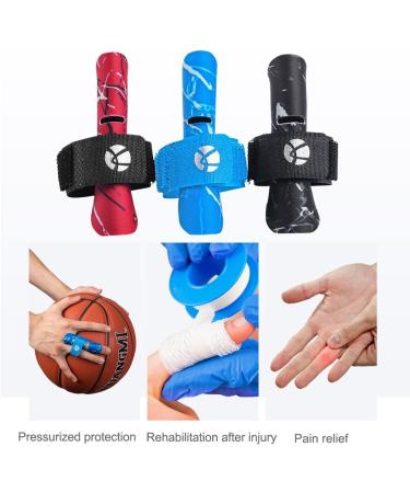 Kuangmi Finger Sleeve Support Brace for Basketball Volleyball Baseball - Pain Relief S/M Red - Buy Online on GoSupps.com