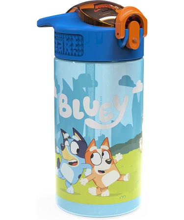 Zak Designs Bluey Kids 16oz 2pc Leak-Proof Water Bottle Set with Spout Cover and Carrying Loop - Durable Plastic Design for Travel - Bluey Bottle 2pk - Pack of 1 - Buy Online on GoSupps.com