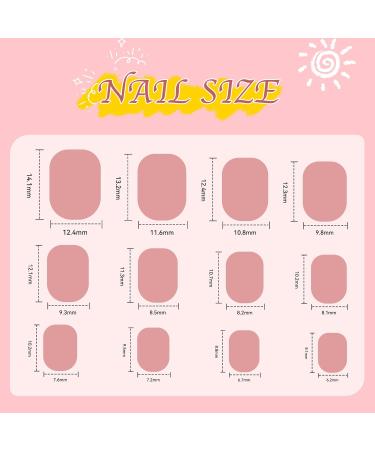 Kids Press On Nails | Colorful Glitter Fake Nails for Girls | Short Full Cover Adhesive Nail Tips | Pack of 24 | International Shipping - Buy Online on GoSupps.com