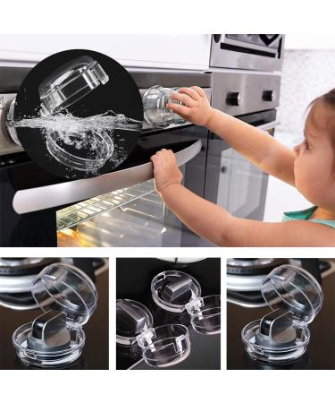 8-Piece Stove Switch Protection Set | Child Lock Covers for Gas Stove Knobs | Oven Safety for Kids | Transparent Protective Covers | Ideal for Cookware - Buy Online on GoSupps.com