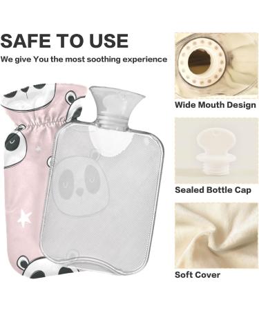 Hot Water Bottle with Cover 2L - Large Pink Panda for Pain Relief | Soothing Heat Therapy - Buy Online on GoSupps.com