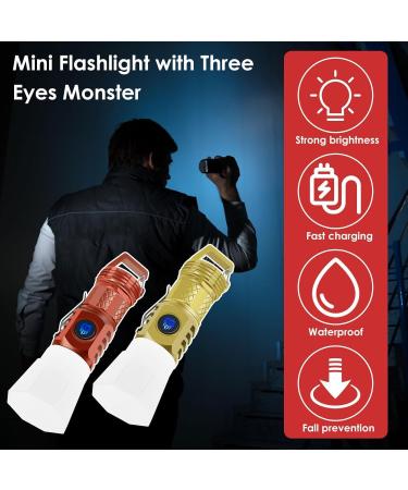Three-Eyed Mini Flashlight Flash Superpower Waterproof Outdoor Travel Torch Three-Eyed Monster Mini Flash Super Power Flashlight German Three-Eyed Monster Thumb Flashlight (Grey) - Buy Online on GoSupps.com