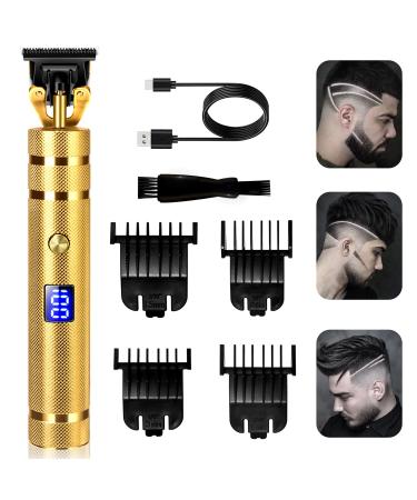 Hair Clippers for Men Rechargeable Professional Hair Trimmer Cordless Zero Gapped T-Blade Trimmer Edgers Clippers Electric Beard Trimmer Hair Cutting Kit Gifts for Men