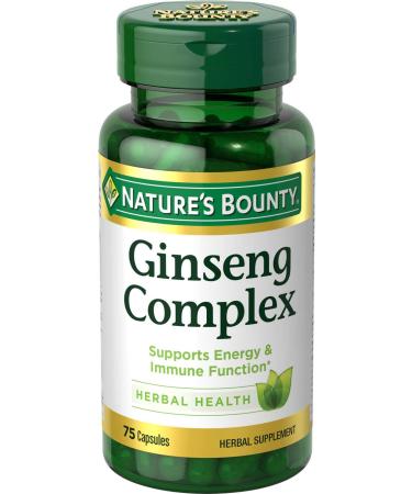 Nature's Bounty Ginseng Complex 75 Capsules - Buy Online on GoSupps.com