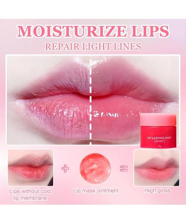 4PC Lip Mask Sleeping Lip Mask Night Moisturizing Lip Cream Mask Lip Care Set for Dry Chapped and Peeling Lips - Buy Online on GoSupps.com