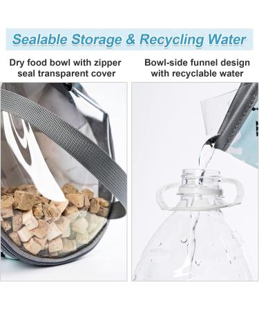 Travel Bumps Dog Bowl | Foldable Leak-Proof Pet Bowl with Carabiners | Ideal for Dogs & Cats - Water & Food (Medium) - Buy Online on GoSupps.com