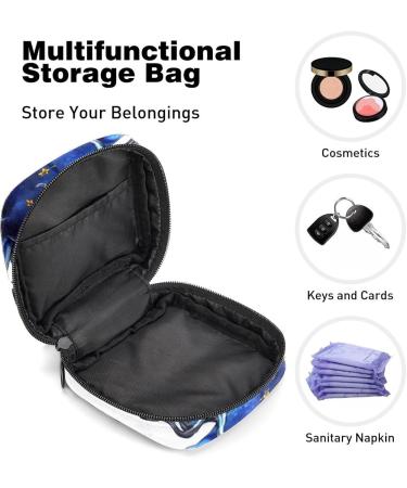 Shop Women's Portable Period Kit | Dark Blue Unicorn Storage Pockets Perfect for On-the-Go | Feminine Product Bag - Buy Online on GoSupps.com