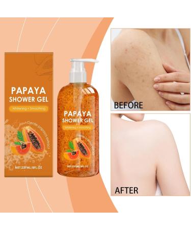  Generisch Papaya Exfoliating Shower Gel with Organic Paya Extract a Pleasant Fruity Scent Brightening and Smoothing Gentle and Fresh Cleansing for Radiant and Soft Skin (2) - Buy Online on GoSupps.com