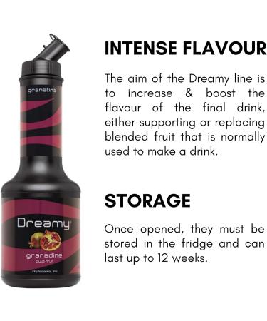 DREAMY Grenadine Pulp (95cl) - Perfect for Cocktails, Mocktails, Smoothies & Milkshakes - 950ml Pack - Buy Online on GoSupps.com