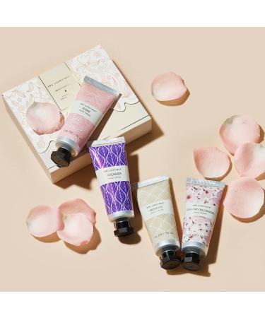 Spa Luxetique Hand Cream Set - Pack of 4 Enriched with Shea Butter and Glycerin - Hydrating & Moisturizing Travel Size Hand Cream Gifts for Women - Lavender, Shea, Almond, Rose, Cherry Scented - Ideal for Dry Hands - Birthday Gift - Buy Online on GoSupps.com