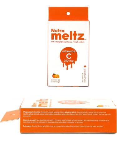 Nutrameltz Vitamin C 250mg | For Healthy Bones & Maintain Immune System | 60 Melting Tablets - Buy Online on GoSupps.com