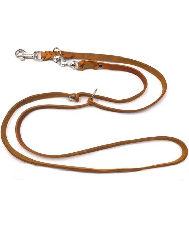 Adjustable Double Linen Dog Liner for Small & Large Dogs - 5m x 15mm Cognac - Buy Online on GoSupps.com