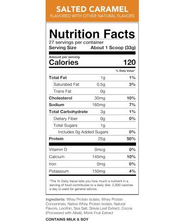 Rival Nutrition Natural Rival Whey Protein Powder | 100% Whey Protein Isolate Sourced Protein Powder | 25g Protein 5.7g BCAAs No Artificial Ingredients | 27 Servings 2LB (Salted Caramel) Natural Salted Caramel 2LB - Buy Online on GoSupps.com