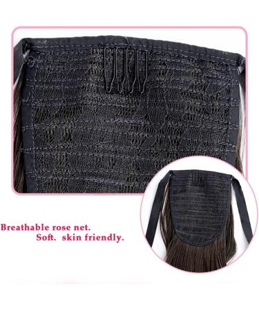 Ponytail Extensions Extension Heat Resistant Ribbon Drawstring Wavy Ponytail Hair Synthetic Short Curly Ponytail Pieces Black Brown Wavy Ponytail Hair for Women for Women(Color:001) - Buy Online on GoSupps.com