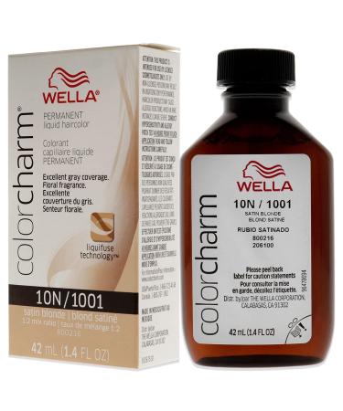 Wella Color Charm 10N Satin Blonde Liquid Hair Color - Gray Coverage Permanent Dye - Buy Online on GoSupps.com