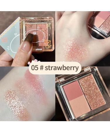 Shimmering Pearl Milk Tea Mini Eye Shadow Plate - Waterproof & Luminous | Student Makeup Essential (One Size E) - Buy Online on GoSupps.com