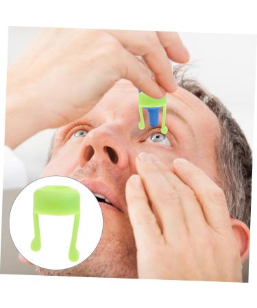Premium Minkissy 2pcs Eye Drops Holders - Silicone Eye Drop Brackets & Racks for Easy Application - Practical & Useful Eye Drop Helpers in Green - Buy Online on GoSupps.com