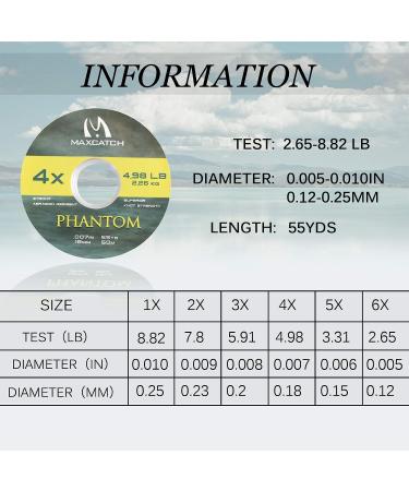 Maxcatch Fly Fishing Leader Tippet Material with Line Holder - Clear 55Yds - 4PCS/6PCS - Buy Online on GoSupps.com